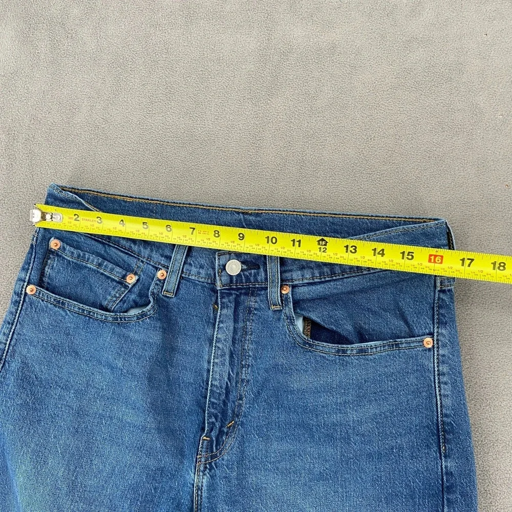 Levi's 505 Regular Fit‎ Jeans Mens 34x32 Blue Denim Casual Mid Rise Straight Leg